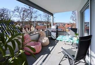 Sonniger Balkon