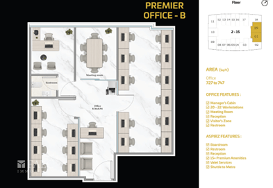 Grundriss großes Büro oder Praxis