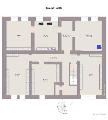 Grundriss KG- Beispiel - ohne Maßstab