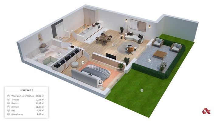 Grundriss A 003 3D