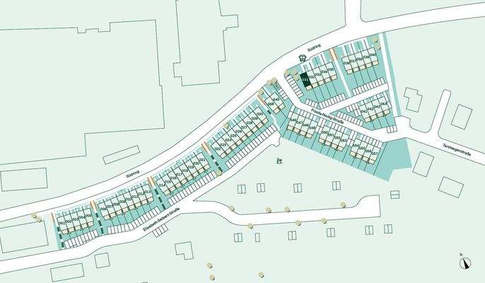 Lage des Reihenhauses im Quartier