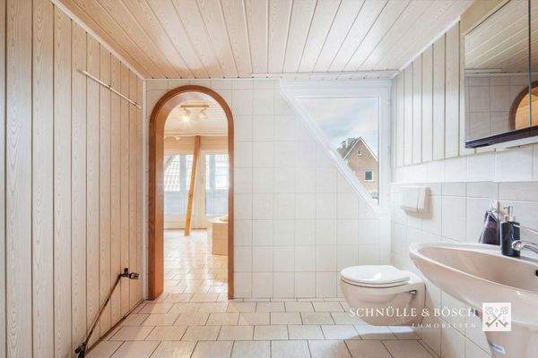 Das WC im Dachgeschoss