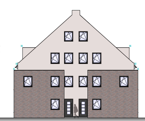 Ansicht Neubauplanung:. Südost