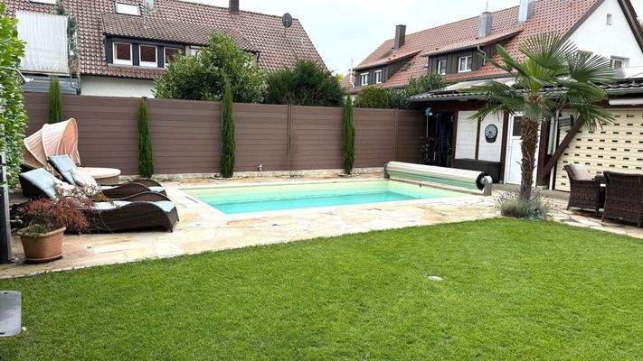 Pool Ansicht von Garten