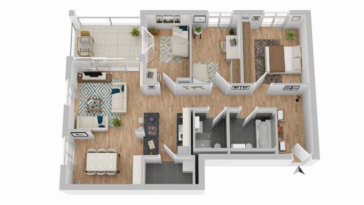 illustrierter Grundriss