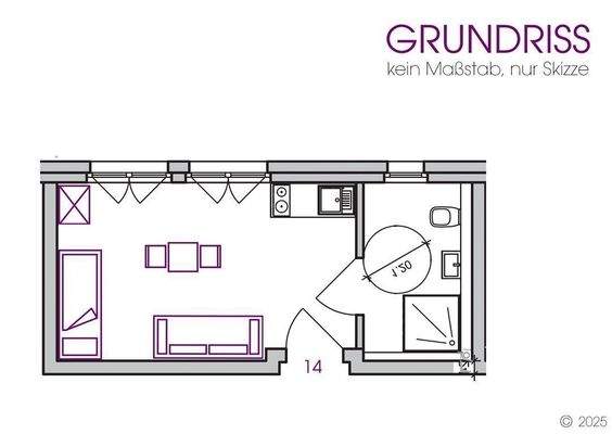 Grundriss Wohnung 14