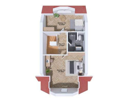 Visualisierung Dachgeschoss