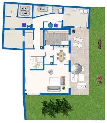 Grundriss / Skizze Gartengeschoss