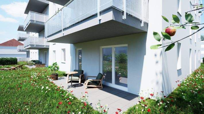 Visualisierung Wohnbeispiel Terrasse