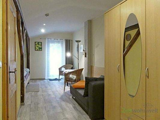 Blick ins Schlafzimmer