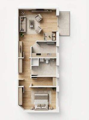 Grundriss der Wohnung