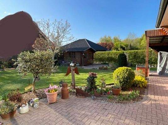 Terrasse, Gartenhütte, Rückseite Carportschuppen
