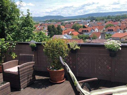 Terrasse mit Blick über Gründau