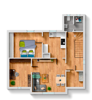 Grundriss möbliert OG