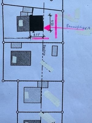 Lageplan mit Baumöglichkeit400,00 m² 