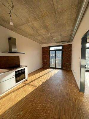 Küche mit Wohnbereich