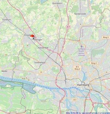 Lage in der Region Hamburg