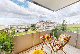 Balkon mit Panoramablick