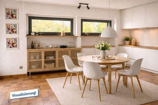 Wohnküche visualisiert