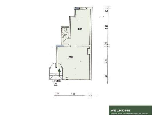 Grundriss Laden rechts