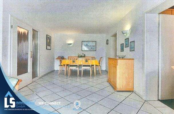 Essbereich im Wohnzimmer