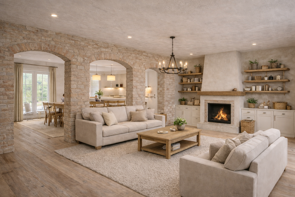 virtuell gestaltet und möbliert