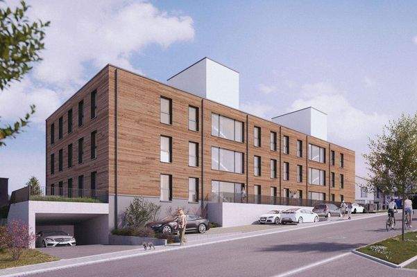 Mehrfamilienhaus mit hochwertiger Holzfassade