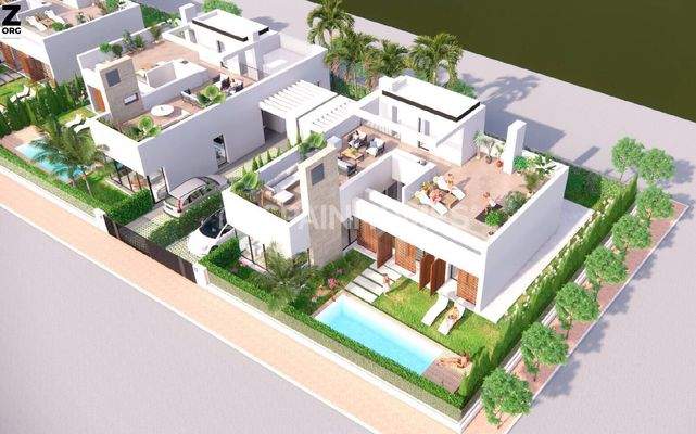 Detached 3-Bedroom Houses with Private Pools in Los Alcázares Murcia