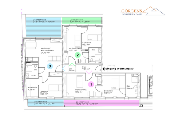 Grundriss Wohnung 50