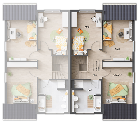 DHDuett125 - Grundriss Dachgeschoss rechts