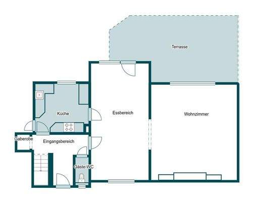 Grundriss Skizze EG Haus 2