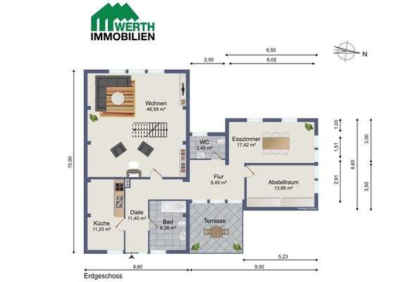 Wohnhaus Grundriss EG