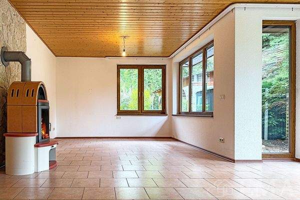 Wohnbereich mit Kaminofen