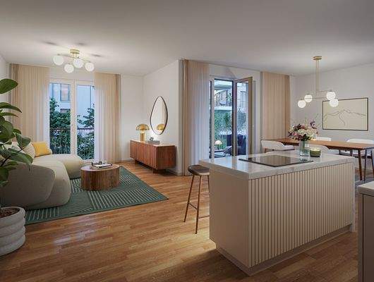 Visualisierung l Wohn-/Esszimmer