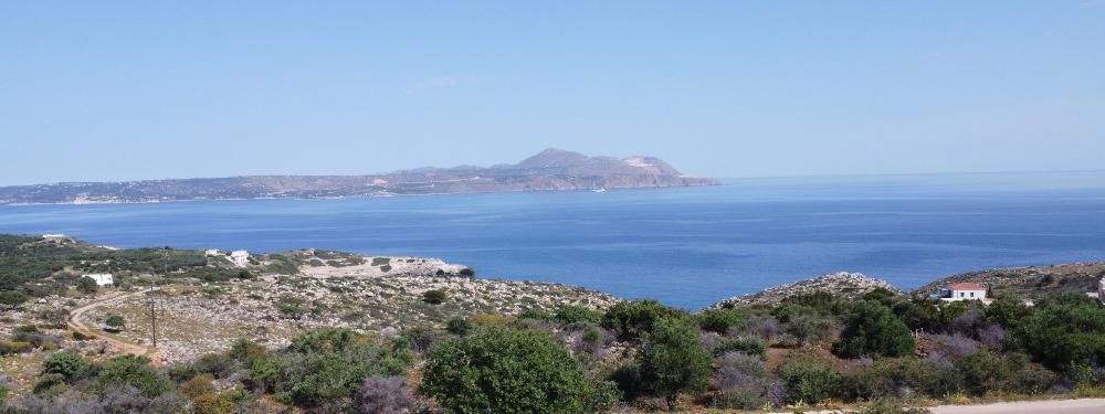 Kreta, Kokkino Chorio: Grundstück mit Meerblick und Bergblick zu verkaufen