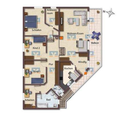 Obergeschoss Wohnhaus