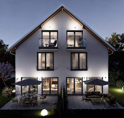  Außenansicht Abends Visualisierung