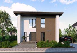 Ansicht Eingang Walmdach