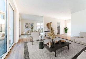 Blick in das Wohnzimmer 