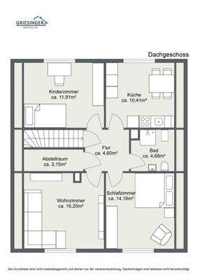 Dachgeschoss - 2D Grundriss