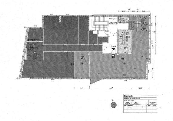 Grundriss links, dunkelgrau