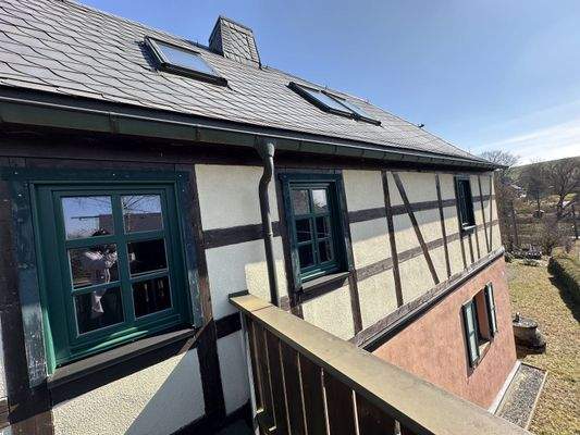 Detail Fachwerk und Dach