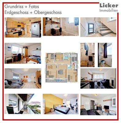 Grundriss + Fotos - Erdgeschoss-Obergeschoss