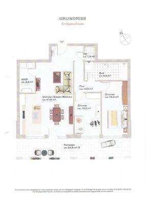 Grundriss Wohnung 2, Rauenstein