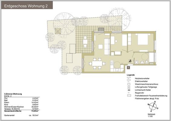 Grundriss Wohnung 2