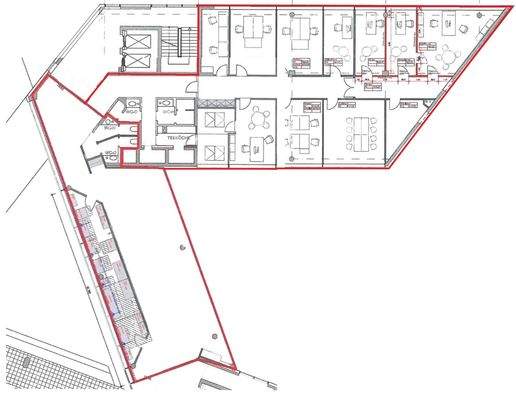 5.OG ca. 370m² rechte Fläche
