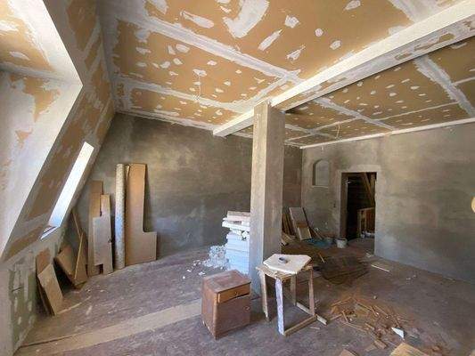 Noch nicht fertig gestellter Ausbau des Dachgescho