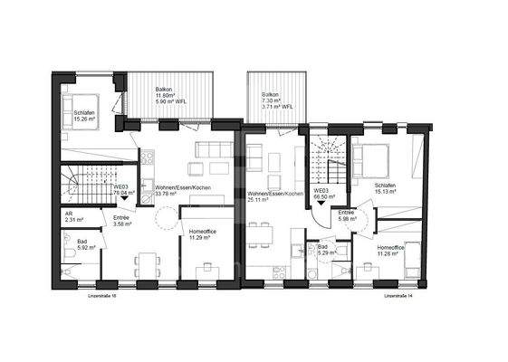 Grundriss 2.Obergeschoss neue Planung