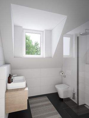 Modernes Badezimmer mit Fenster