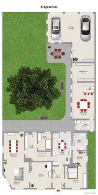 unverbindliche Darstellung Grundriss EG mit Nebenräumen